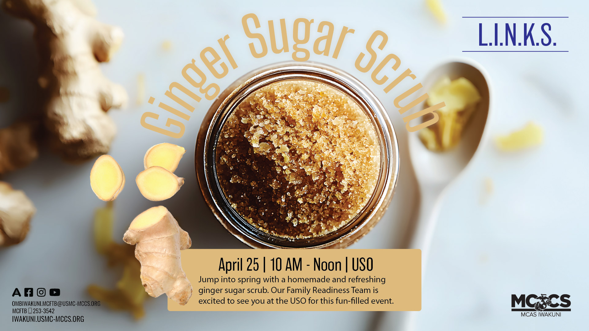 L.I.N.K.S. Self-Care Mini-Series: Ginger Sugar Scrub