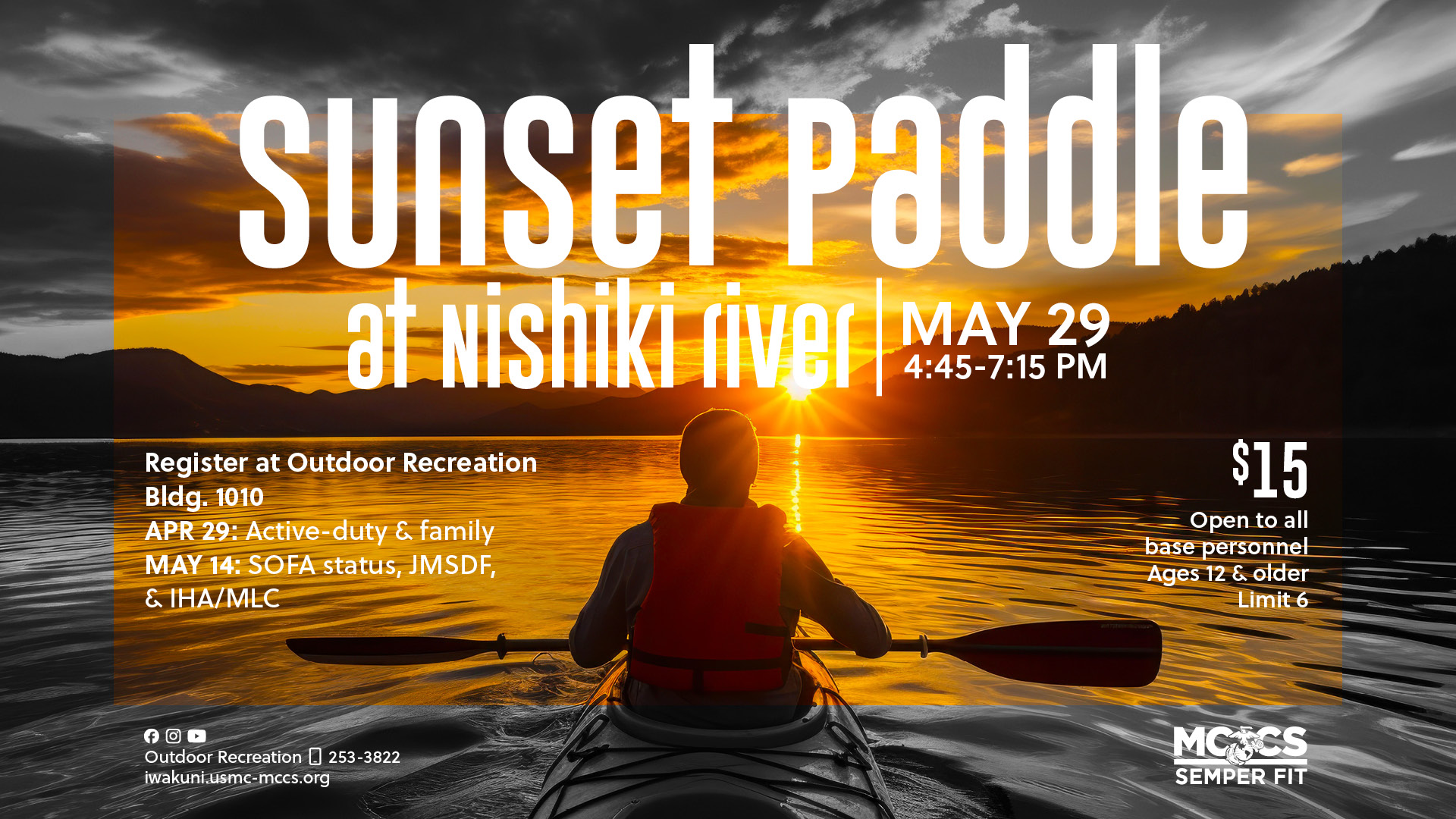 Sunset Paddle at Nishiki River