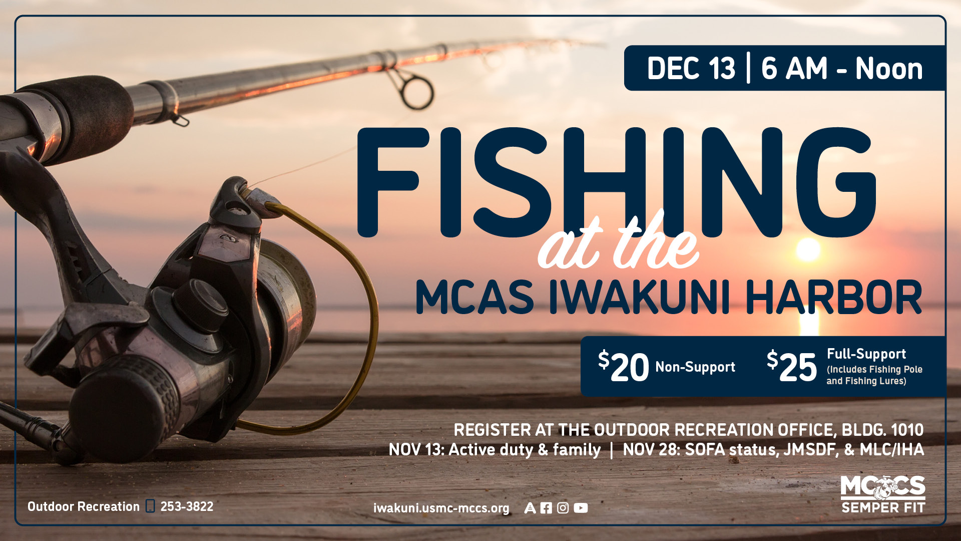 Fishing at the MCAS Iwakuni Harbor
