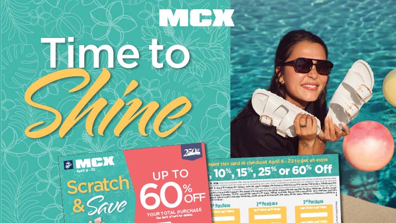MCX: Time to Shine + Scratcher Coupons