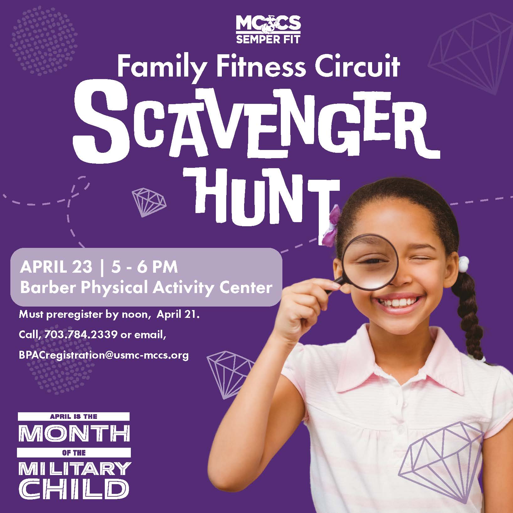 Family Fitness Circuit & Scavenger Hunt