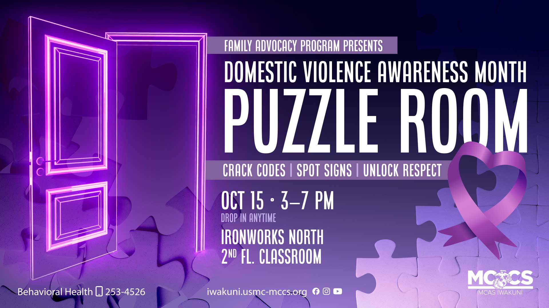 DVAM Puzzle Room: Unlock Respect