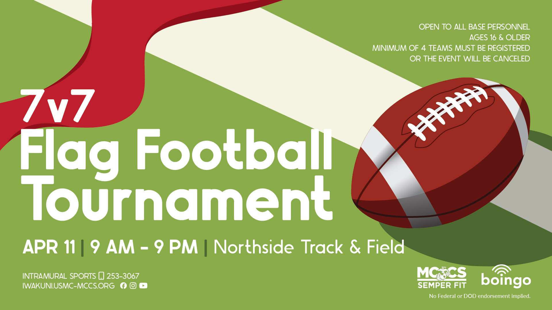 Intramural Sports 7v7 Flag Football Tournament 