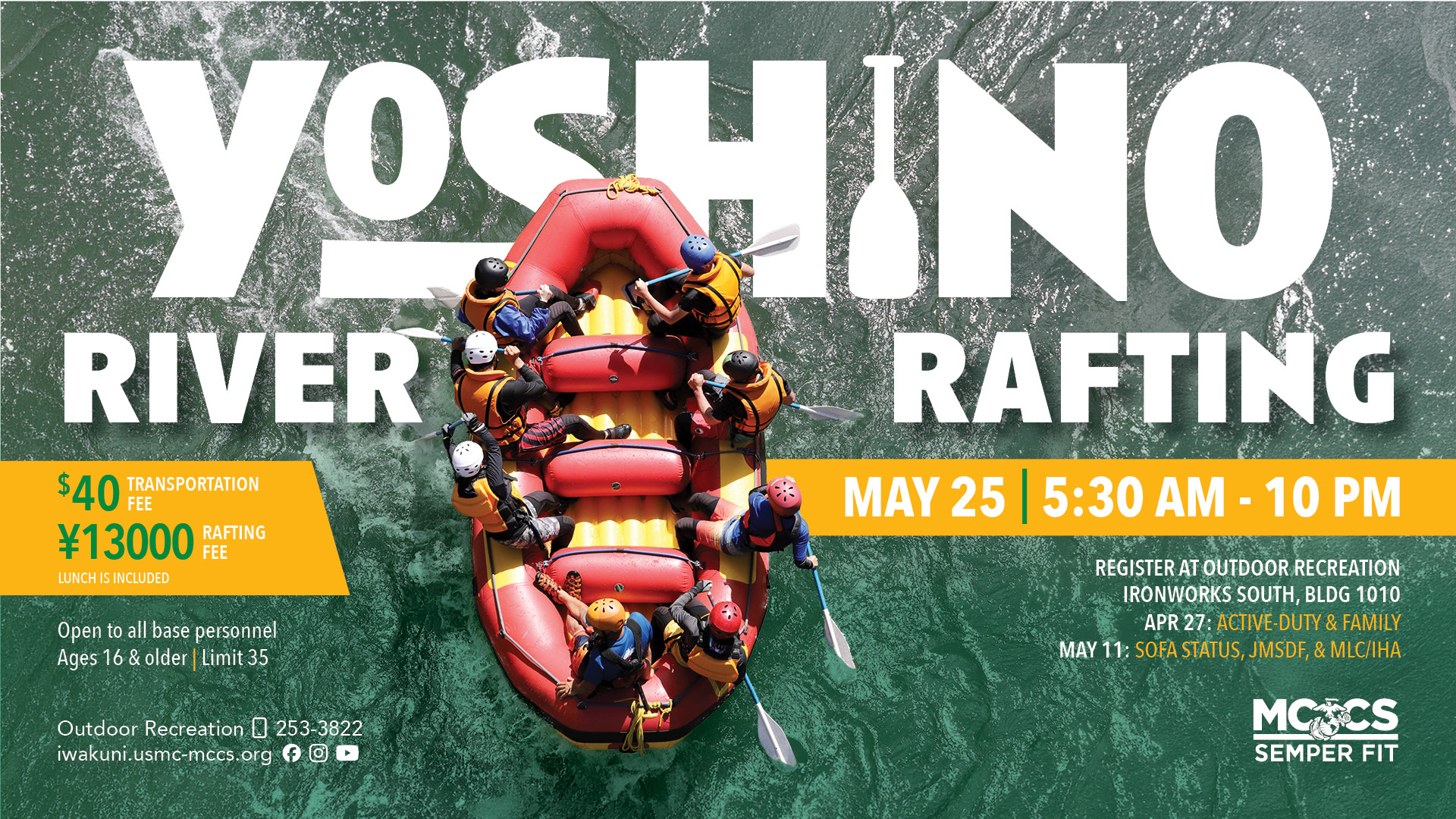 Yoshino River Rafting Trip