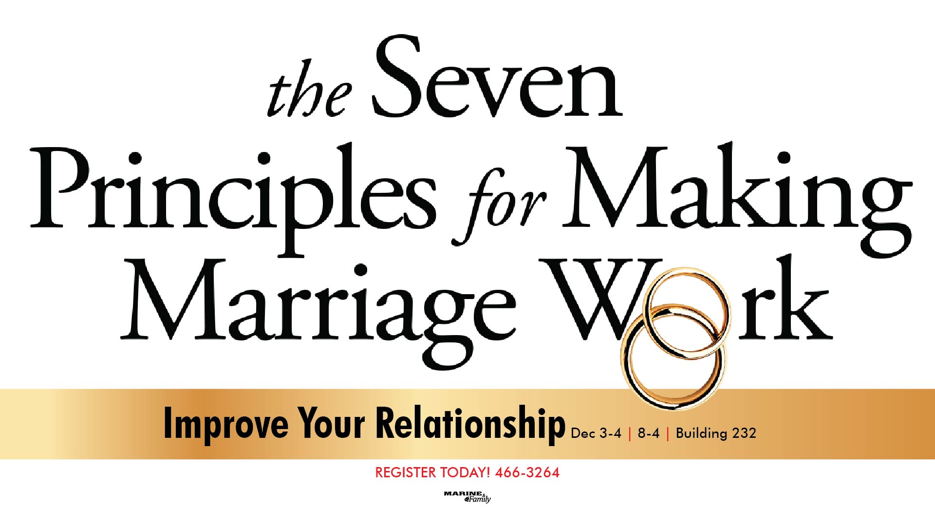 The Seven Principles for Making Marriage Work