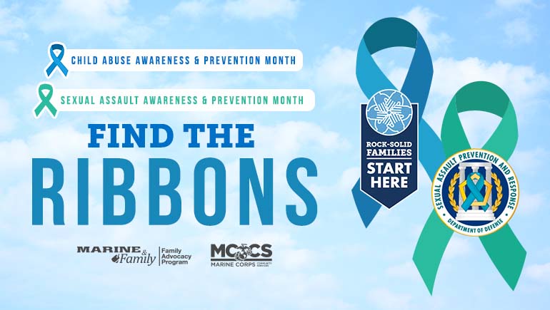 Sexual Assault Awareness & Prevention Month / Child Abuse Awareness & Prevention Month: Find the Ribbons