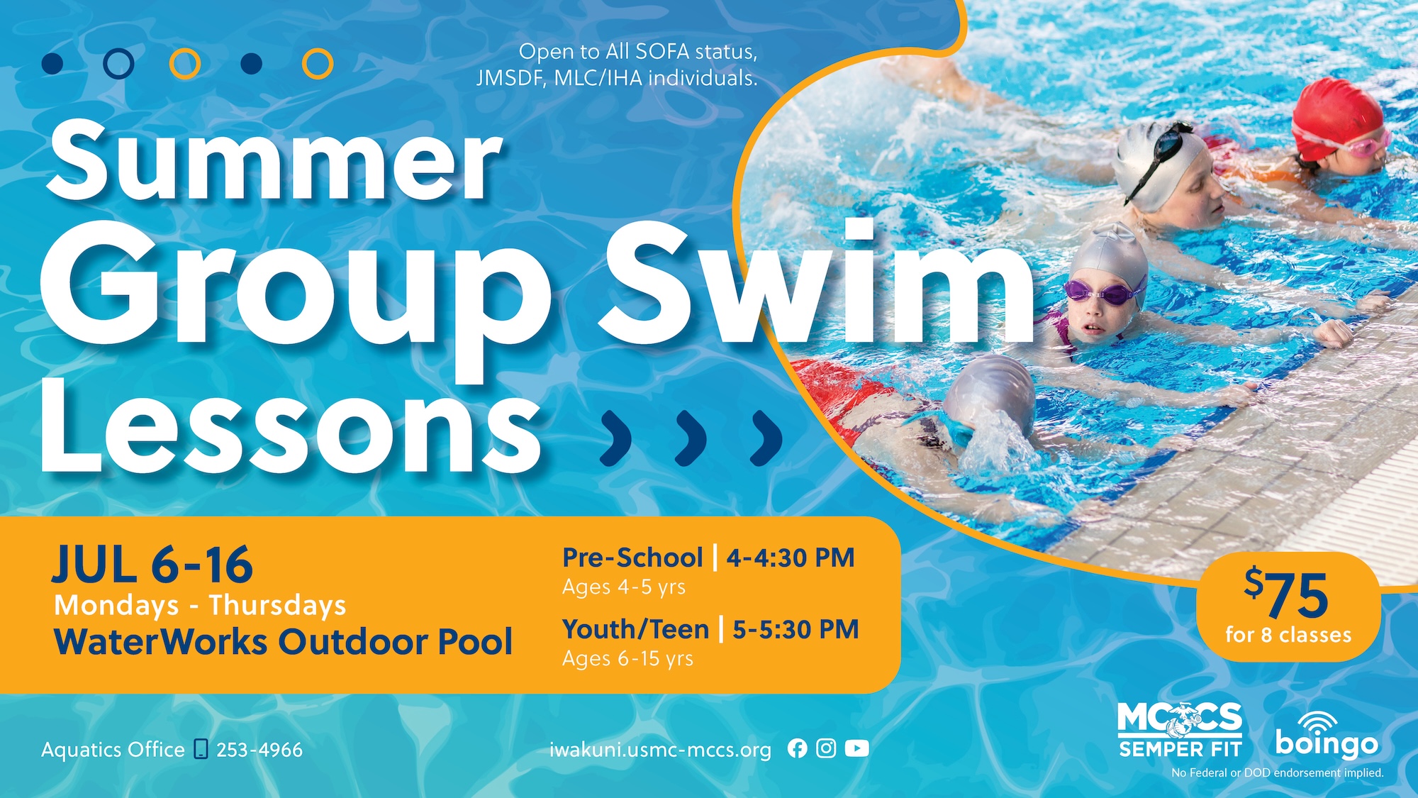 July Summer Group Swim Lessons
