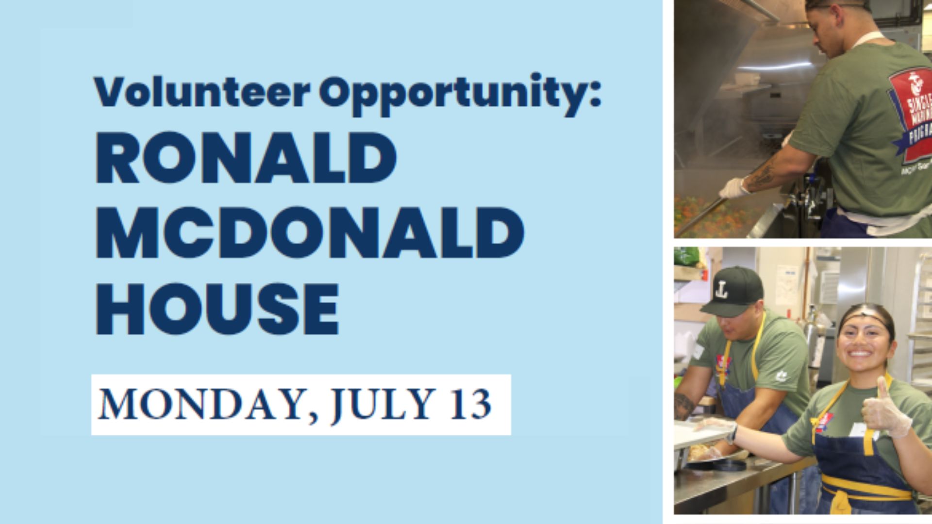 SMP Volunteer Opportunity: Ronald McDonald House